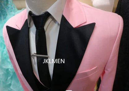 Men 3 Pieces Suits For Men Custom Made Groom Groomsmen Tuxedos Wedding Men Suit Terno Masculino(Jacket+Pant+Vest)