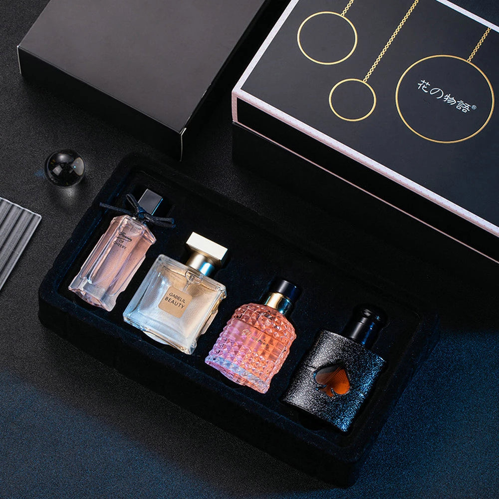 Gift Box Four Piece Set Perfume Spray 105ml Floral Scent  Lasting Fragrance Pheromone Eau De Parfum Men Cologne Balminess