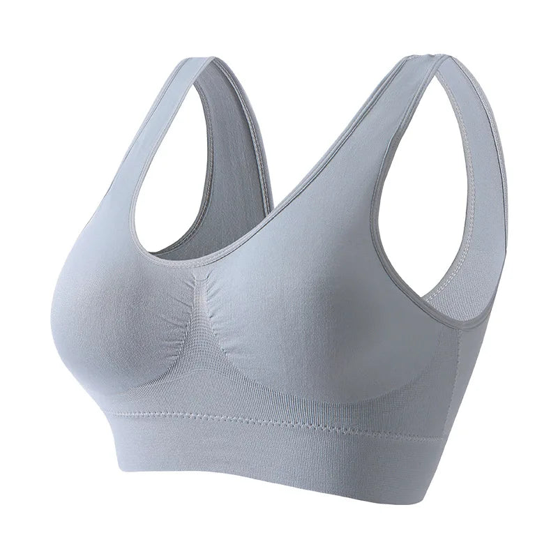 S-5XL Women Seamless Bra Sports Bras Top Female Breathable Soft Brassiere Wireless Nopads Bra Crop Top Solid Color Sexy Lingerie