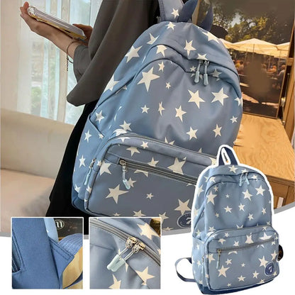 Star Backpack For Women Men, 17 Inch Star Laptop Backpack College Bag Cute Travel Backpack Student Back To School Casual Bo U1E8