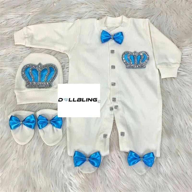 3pcs Newborn Baby Boy Outfits Set Kids Clothing Real Cotton Infant Care Products Body Suit Shirt Pants (GREAT BABY SHOWER GIFT)