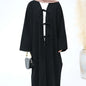 Arabic Women Corduroy Abaya Dress Ramadan Eid Dubai Modest Cardigan Islamic Party Robe Fashion Turkey Winter Solid Coat