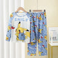 New Autumn Children's Pajamas Set Girls Milk Silk Sleepwear Boy Thin Pijama Kids Long Sleeve Loungewear Korean Cute Home Clothes