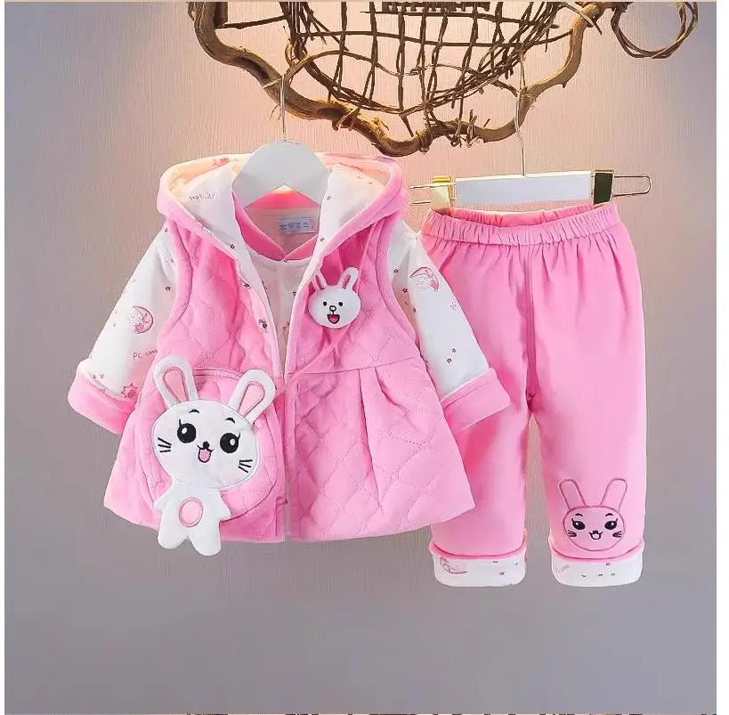 Princess girls thin cotton lace three piece suit