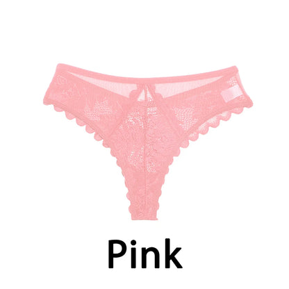 FINETOO 1Pcs Women Sexy Lace G-string Panties Sexy S-XL Perspective Girls Thongs Soft Lingerie Pantys Underwear Femme Intimates