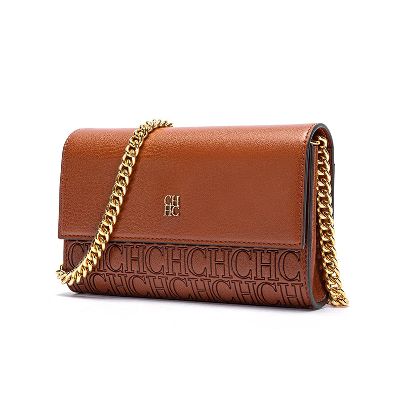 Classic Solid Color Exquisite Craftsmanship Light Luxury Design New 2025 Chain Bag Letter Element Women's Crossbody Bag