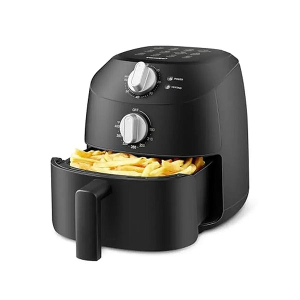 Compact 2.2QT Air Fryer 12 Menu Options Timer & Temp Control 180-400°F Dishwasher-Safe Rapid Air Circulation Tech Space Saving