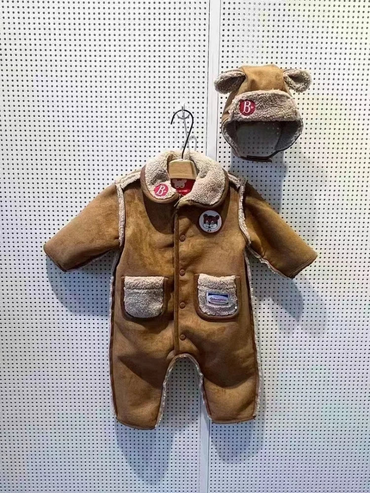 Baby Coat Set Child Girls Winter Jumpsuit Kids Jackets Children Korea Boy Baby Cotton-padded Clothes Little Boys Clothing