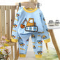 Kids Boys Casual Warm Cotton Pajamas Cute Cartoon Bear Long Sleeve T-Shirt Tops + Pants New Baby Autumn Sleepwear Clothing Sets