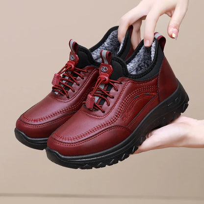 Women’s Non-slip Lightweight Sneakers Casual Soft Walking Shoes Versatile Comfortable Lace-up Sneakers for Winter