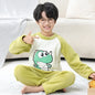 2025 Autumn Winter Children Flannel Pajamas Sets Cute Anime Cartoon Girl Pijamas Boy Warm Sleepwear Miniso Kids Homewear Clothes