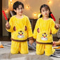 2025 Winter Flannel Baby Girls Sleepwear Children Warm Pajamas Set Toddler Boy Coral Fleece Pyjamas Kids Plush Pijamas Clothes