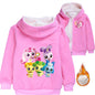 Little Pony Unicorn Winter Hooded Sweater Warm Zipper Jacket for Kids Boy Girl