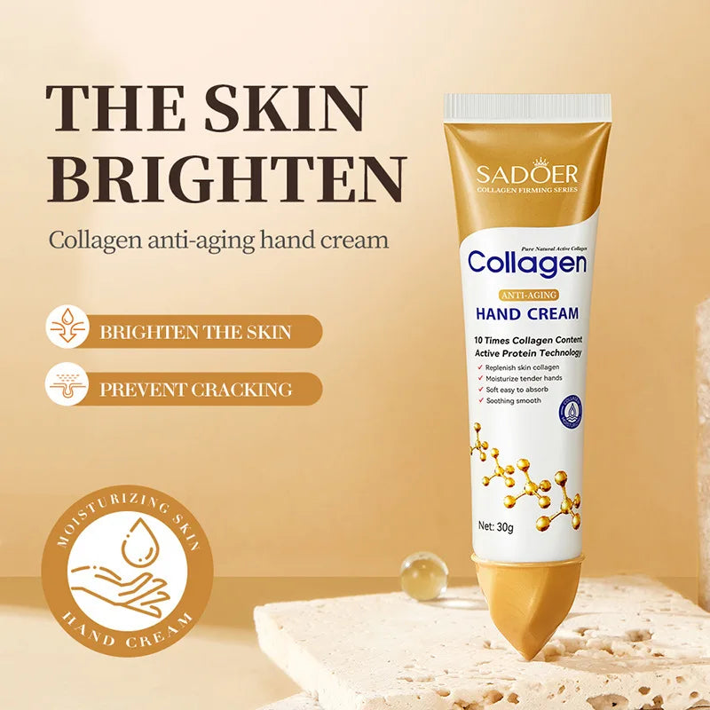 1/2pcs SADOER Collagen Hand Cream Hands Skin Friming Moisturizing Brightening Hydrating Hands Creams Hand Skin Care Products