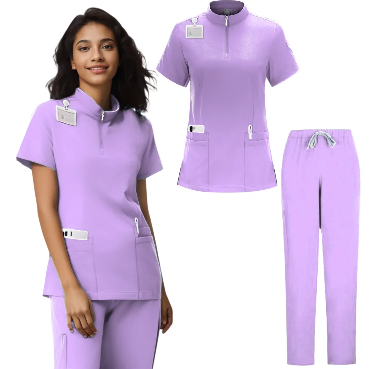 Medical Uniform Scrubs Nursing Wholesale Designer Operating Room Health Medical Blouses Scrub Set Women Scrubs Women Jogger Set