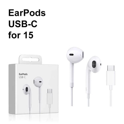 Original In Ear Headphones and Adaptors Hifi Stereo Sound Quality Wired Earphones for iphone 15 Earbuds with HD Mic Headsets