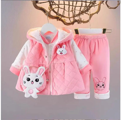 Princess girls thin cotton lace three piece suit