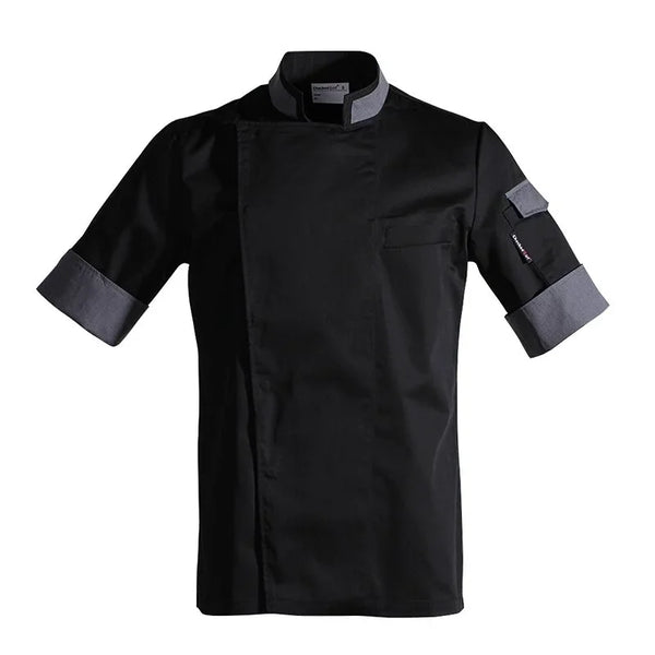 Unisex Chef Jacket Men Women Cook Coat Black Restaurant Uniform Hotel Kitchen Pastry Clothes Waiter Wear