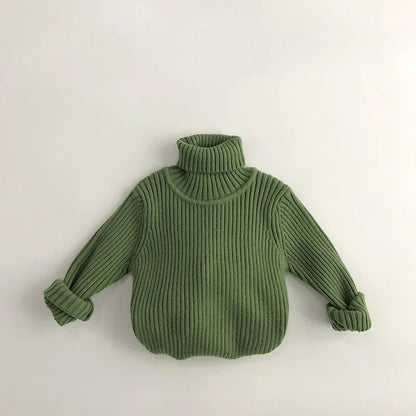 MILANCEL Kids Sweaters Turtleneck Boys Pullovers Vintage Girls Knitwear Warm Base Sweater