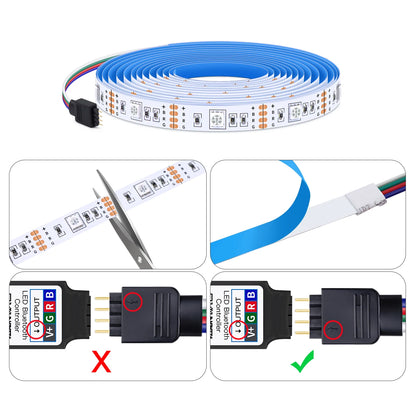 High Brightness 30LED/M RGB USB LED Light 5050 Diode Tape Wireless Bluetooth APP Control LED Strip For Bedroom Kitchen TV Decor