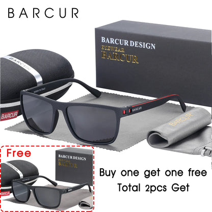 BARCUR Sports Sunglasses for Men Polarized FishingTravel TR90 Light Weight Sun Glasses Women Eyewear Accessory Oculos