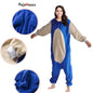 Hedgehog PAJAMASE Kids Blue Women Onesie Adult Fleece Cartoon Cosplay Costumes Family Jumpsuit Birthday Pijama Raccoon Kigurumi