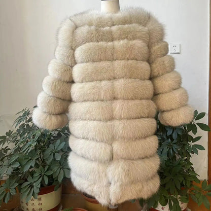 NEW style  4in1 real fur coats Women Natural Real Fur Jackets Vest Winter Outerwear Women fox fur coat high quality fur Clothes