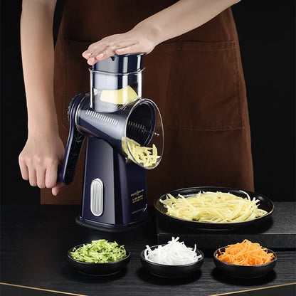 Vegetable Slicer Cutter Manual Drum Grater Multifunction Rotary Cheese Grater Kitchen Veggie Chopper Food Shredder Meat Grinder