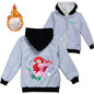 Winter Thick Boys Girls With Zipper Coats The Little Mermaid keep Warm Hoodies Jackets Children Casual Outerwear Sweatshirt