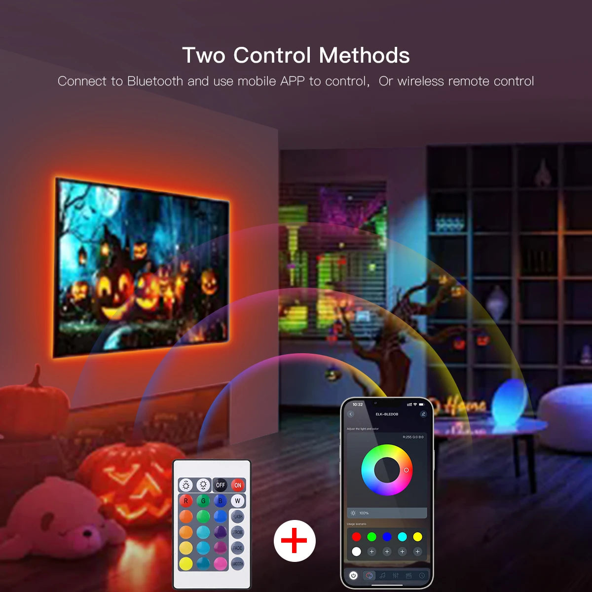 High Brightness 30LED/M RGB USB LED Light 5050 Diode Tape Wireless Bluetooth APP Control LED Strip For Bedroom Kitchen TV Decor