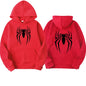 Autumn and Winter New Men's Hoodie Street Fashion Spider Print Sweatshirt Fleece Casual Fun Loose Hoodie Spiderman Men's Top