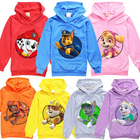 Paw Patrol Chase Hoodie Sweater Sweatshirts Autumn Winter Fleece Kids Baby Girls Boys Child Toddler Infant Clothes Birthday Gift