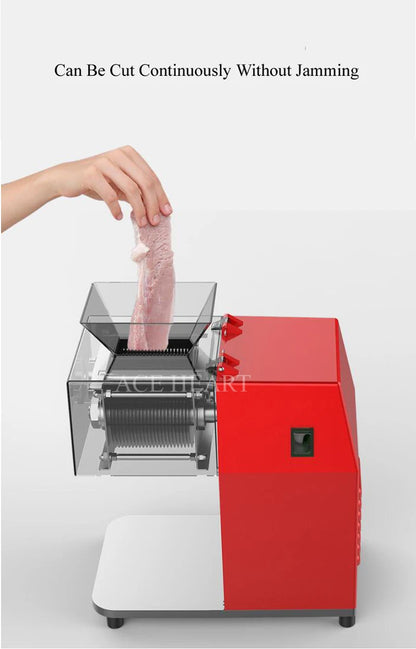 850W Commercial Home Meat Slicer Automatic Shred Slicer Dicing Machine Electric Multi Function Red Meat Grinder