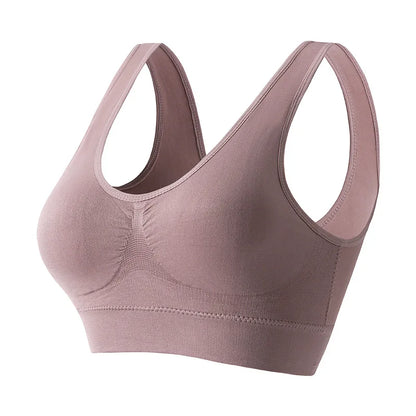 S-5XL Women Seamless Bra Sports Bras Top Female Breathable Soft Brassiere Wireless Nopads Bra Crop Top Solid Color Sexy Lingerie