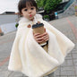 Baby Girl Cloak Faux Fur Winter Infant Toddler Child Princess Hooded Cape Fur Collar Baby Outwear Top Warm Clothes 1-7 Years Old