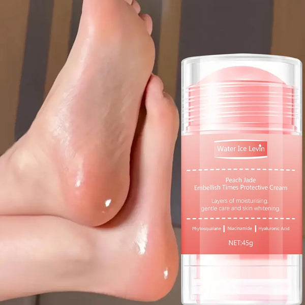 Peach Foot Cream Moisturizer for Cracked Feet Hydrates and Nourishe Dry Skin Contains Niacinamide, Hyaluronic Acid for Foot Care