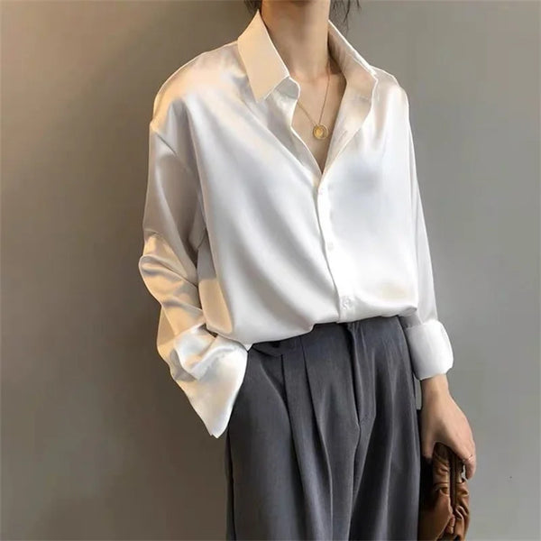 Woman Spring Autumn Style Blouses Shirts Lady Casual Long Sleeve Turn-down Collar Blusas Tops