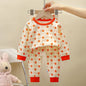 New Kids Pure Cotton Pajamas Boys Girls Cartoon Long Sleeve T-Shirt Top + Pants Baby Autumn Sleepwear Underwear Clothes Sets