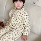 Children's Pajama Set Winter Fleece Sleepwear for Kids Thick Warm Boys Girls Piyamas Teenager Home Clothes Baby Pijama 1-12T