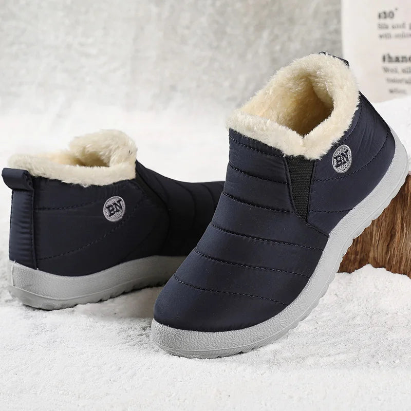 Men Boots Keep Warm Winter Shoes For Men Ankle Boots Fur Shoes Botas Hombre Couple Snow Boots Winter Casual Shoes Booties Men