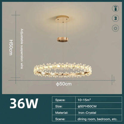 2025 Modern Crystal LED Chandeliers Lamp For Living Dining Room Home Decor Lights Bedroom Dining Table Ligthing Indoor Luminaire