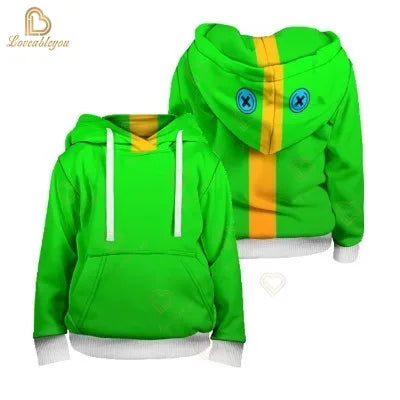 4T-16T Anime Cosplay Hoodies Sweatshirts Hoodie Kids 3D Print Costume T Shirt Short Sleeve New 2025 Cartoon Tops Tee