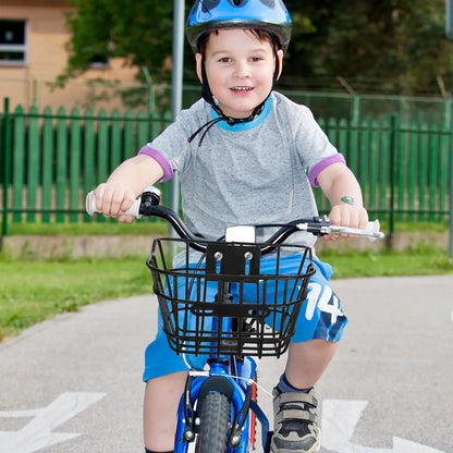 Bike Basket for Boy and Girls, Large Capacity Bike Basket Handlebars Bike Metal Basket for Teen Kids Bicycles and Kids Tricycles