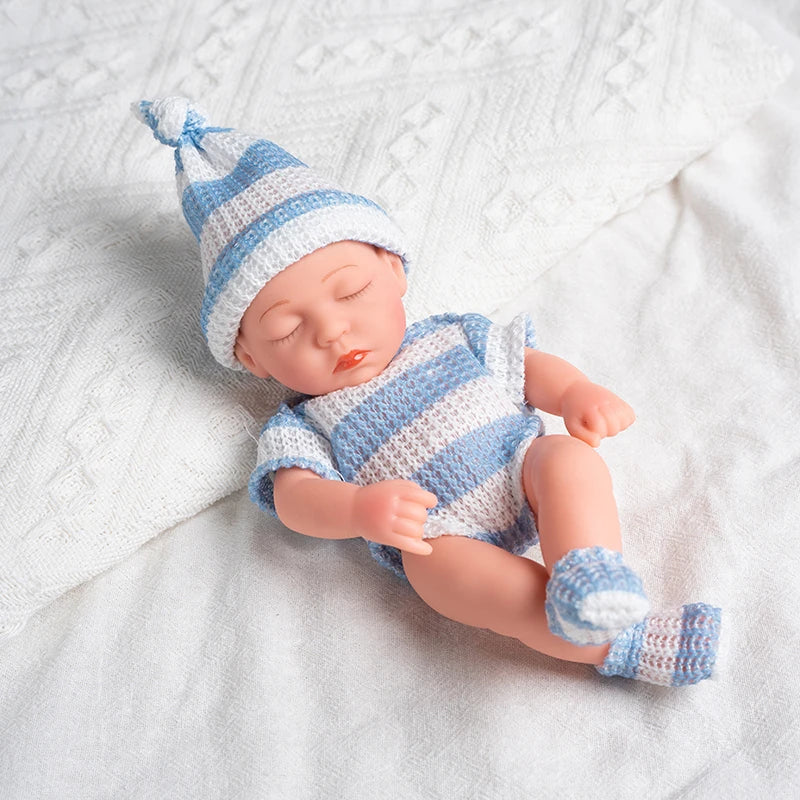 New Silicone Reborn Dolls 20cm Baby Reborn Toys Waterproof Vinyl Bebe Doll Cute Mini Newborn Baby Doll For Girls Birthday Gift (Toy)