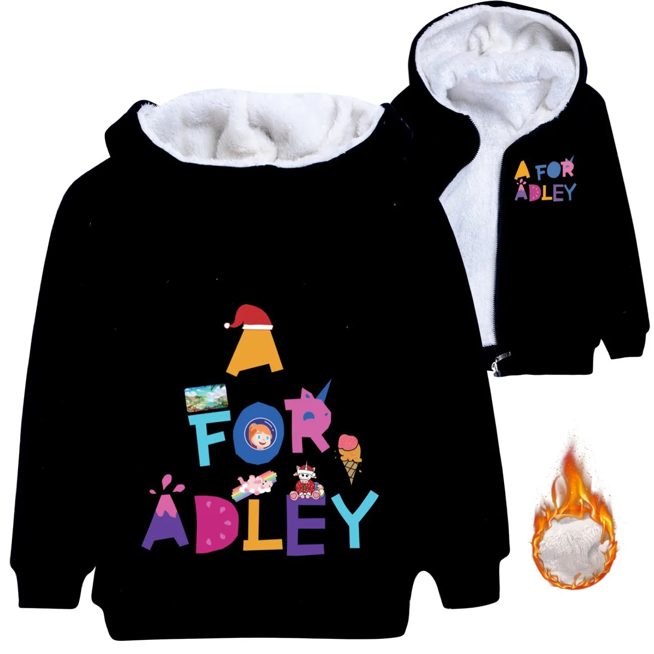 A for Adley Cartoon Boys Coat Children's Clothing for Winter Cotton Kids Parkas Little Girls Zipper Coats Toddlers Baby Jacket