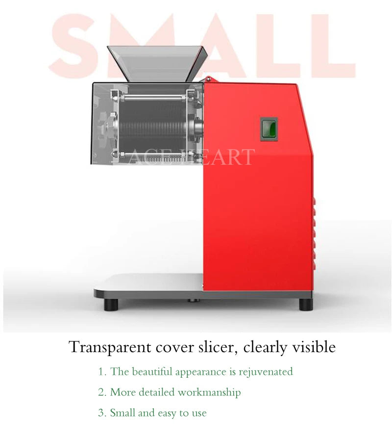 850W Commercial Home Meat Slicer Automatic Shred Slicer Dicing Machine Electric Multi Function Red Meat Grinder