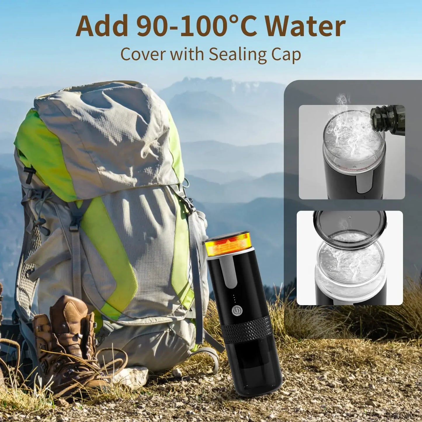 New Wireless Portable Coffee Machine Household small Rechargeable handheld Espresso outdoor capsule Portable coffee maker