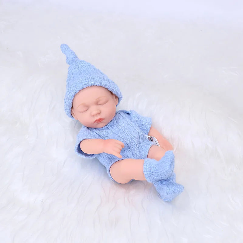 New Silicone Reborn Dolls 20cm Baby Reborn Toys Waterproof Vinyl Bebe Doll Cute Mini Newborn Baby Doll For Girls Birthday Gift (Toy)