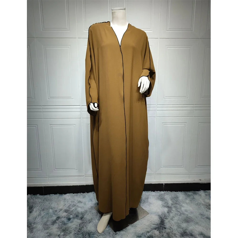 Kimono Abayas Open Cardigan Women Muslim Crepe Dress Turkey Arab Dubai Saudi Islam Robe Ramadan Eid Jalabiya Caftan Gown Clothes