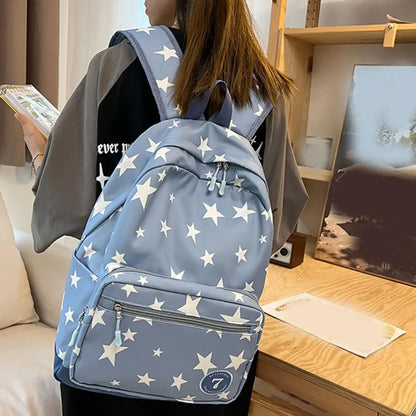 Star Backpack For Women Men, 17 Inch Star Laptop Backpack College Bag Cute Travel Backpack Student Back To School Casual Bo U1E8